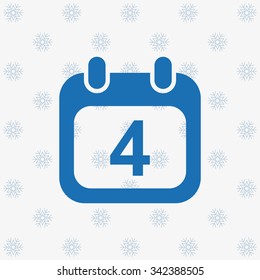Calendar icon, vector illustration. Modern design. Flat design style