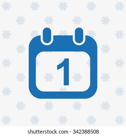 Calendar icon, vector illustration. Modern design. Flat design style