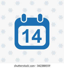 Calendar icon, vector illustration. Modern design. Flat design style