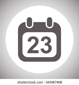 Calendar icon, vector illustration. Modern design. Flat design style