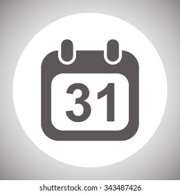 Calendar icon, vector illustration. Modern design. Flat design style
