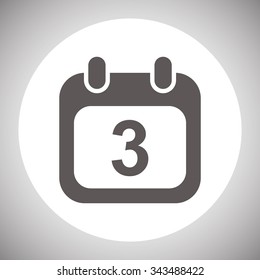 Calendar icon, vector illustration. Modern design. Flat design style
