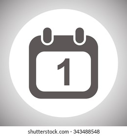 Calendar icon, vector illustration. Modern design. Flat design style