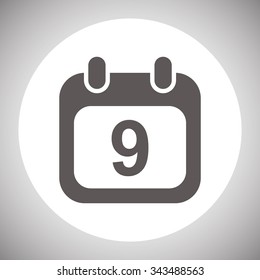 Calendar icon, vector illustration. Modern design. Flat design style