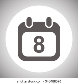 Calendar icon, vector illustration. Modern design. Flat design style