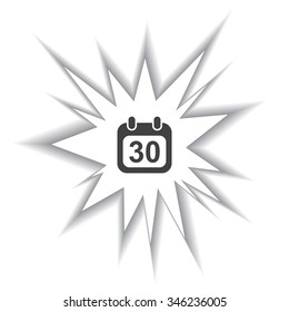 Calendar icon, vector illustration. Modern design. Flat design style