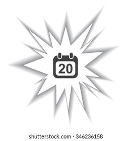 Calendar icon, vector illustration. Modern design. Flat design style