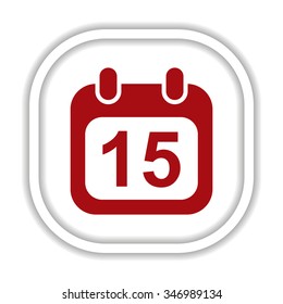 Calendar icon, vector illustration. Modern design. Flat design style