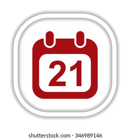 Calendar icon, vector illustration. Modern design. Flat design style