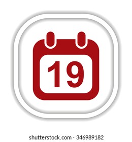 Calendar icon, vector illustration. Modern design. Flat design style