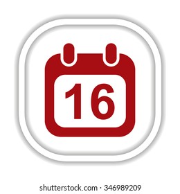 Calendar icon, vector illustration. Modern design. Flat design style