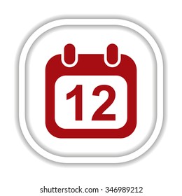 Calendar icon, vector illustration. Modern design. Flat design style