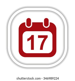 Calendar icon, vector illustration. Modern design. Flat design style