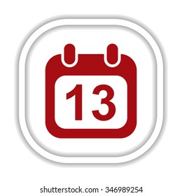 Calendar icon, vector illustration. Modern design. Flat design style