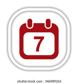 Calendar icon, vector illustration. Modern design. Flat design style