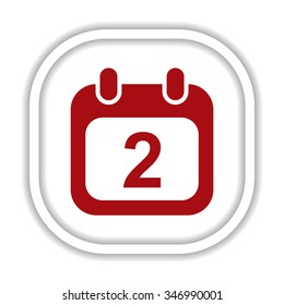 Calendar icon, vector illustration. Modern design. Flat design style