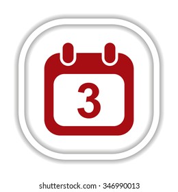 Calendar icon, vector illustration. Modern design. Flat design style