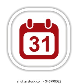 Calendar icon, vector illustration. Modern design. Flat design style
