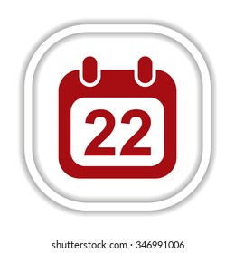 Calendar icon, vector illustration. Modern design. Flat design style