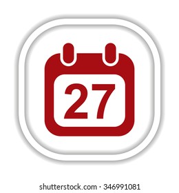Calendar icon, vector illustration. Modern design. Flat design style