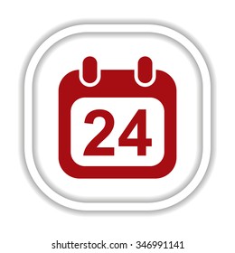 Calendar icon, vector illustration. Modern design. Flat design style