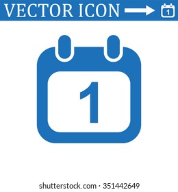 Calendar icon, vector illustration. Modern design. Flat design style