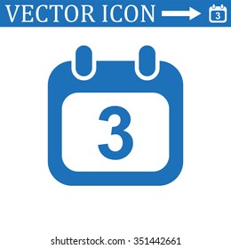 Calendar icon, vector illustration. Modern design. Flat design style