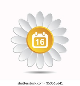 Calendar icon, vector illustration. Modern design. Flat design style