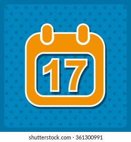 Calendar icon, vector illustration. Modern design. Flat design style