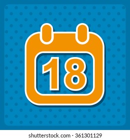 Calendar icon, vector illustration. Modern design. Flat design style