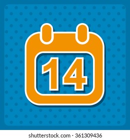 Calendar icon, vector illustration. Modern design. Flat design style