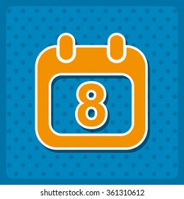 Calendar icon, vector illustration. Modern design. Flat design style