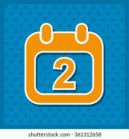 Calendar icon, vector illustration. Modern design. Flat design style