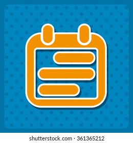 Calendar icon, vector illustration. Modern design. Flat design style
