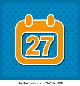 Calendar icon, vector illustration. Modern design. Flat design style