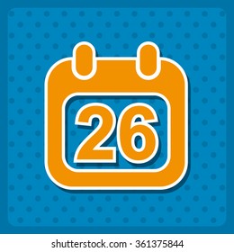 Calendar icon, vector illustration. Modern design. Flat design style
