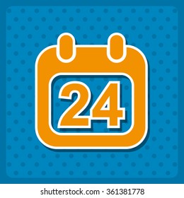 Calendar icon, vector illustration. Modern design. Flat design style