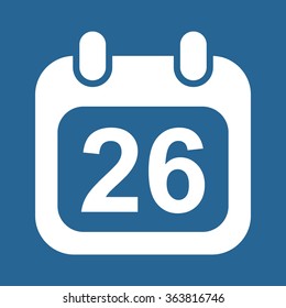 Calendar icon, vector illustration. Modern design. Flat design style