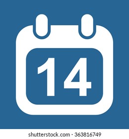 Calendar icon, vector illustration. Modern design. Flat design style