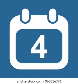 Calendar icon, vector illustration. Modern design. Flat design style