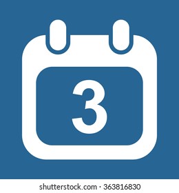 Calendar icon, vector illustration. Modern design. Flat design style