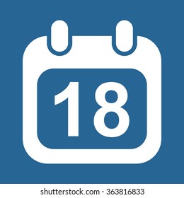 Calendar icon, vector illustration. Modern design. Flat design style