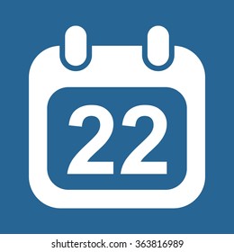 Calendar icon, vector illustration. Modern design. Flat design style