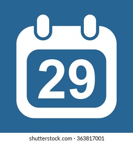 Calendar icon, vector illustration. Modern design. Flat design style