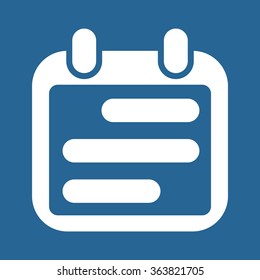 Calendar icon, vector illustration. Modern design. Flat design style