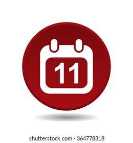 Calendar icon, vector illustration. Modern design. Flat design style