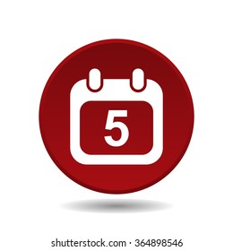 Calendar icon, vector illustration. Modern design. Flat design style