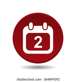 Calendar icon, vector illustration. Modern design. Flat design style
