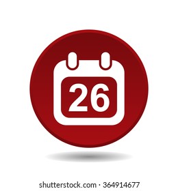 Calendar icon, vector illustration. Modern design. Flat design style
