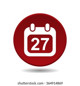 Calendar icon, vector illustration. Modern design. Flat design style